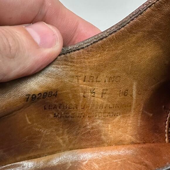 FULLY RESOLED Crockett & Jones Stirling Plain Toe Derby US 9.5 Wide (E) - Picture 10 of 12